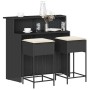 3-piece garden bar set with black PE rattan cushions by , Garden sets - Ref: Foro24-3261486, Price: 309,82 €, Discount: %