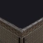 Mesa de comedor de jardín ratán sintético y vidrio marrón de vidaXL, Mesas de jardín - Ref: Foro24-310556, Precio: 145,25 €, ...