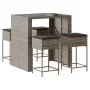 5-piece garden bar set with gray PE rattan cushions by , Garden sets - Ref: Foro24-3261508, Price: 380,53 €, Discount: %