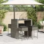 5-teiliges Gartenset mit grauen PE-Rattan-Kissen von , Gartensets - Ref: Foro24-3261508, Preis: 380,53 €, Rabatt: %