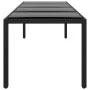 Gartentisch aus gehärtetem Glas, schwarzem synthetischem Rattan, 250 x 100 x 75 cm von vidaXL, Gartentische - Ref: Foro24-310...