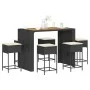 7-piece garden bar set with black PE rattan cushions by , Garden sets - Ref: Foro24-3261517, Price: 538,17 €, Discount: %