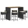 Gartenset mit 7-teiliger Bar aus schwarzem PE-Rattan und Kissen. von , Gartensets - Ref: Foro24-3261517, Preis: 538,17 €, Rab...