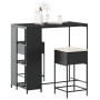 3-piece garden bar set with black PE rattan cushions by , Garden sets - Ref: Foro24-3261492, Price: 221,05 €, Discount: %