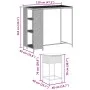 3-piece garden bar set with black PE rattan cushions by , Garden sets - Ref: Foro24-3261492, Price: 221,89 €, Discount: %