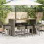 9-piece garden bar set with gray PE rattan cushions by , Garden sets - Ref: Foro24-3261520, Price: 706,22 €, Discount: %