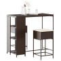 3-piece garden bar set with brown PE rattan cushions by , Garden sets - Ref: Foro24-3261490, Price: 230,72 €, Discount: %