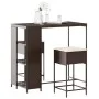 3-piece garden bar set with brown PE rattan cushions by , Garden sets - Ref: Foro24-3261490, Price: 227,43 €, Discount: %