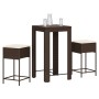 3-teiliges Gartenset mit braunen PE-Rattan-Kissen von , Gartensets - Ref: Foro24-3261446, Preis: 201,13 €, Rabatt: %