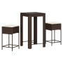 3-teiliges Gartenset mit braunen PE-Rattan-Kissen von , Gartensets - Ref: Foro24-3261446, Preis: 201,13 €, Rabatt: %