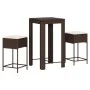 Juego de bar de jardín de 3 piezas con cojines ratán PE marrón de , Conjuntos de jardín - Ref: Foro24-3261446, Precio: 207,43...