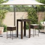 3-teiliges Gartenset mit braunen PE-Rattan-Kissen von , Gartensets - Ref: Foro24-3261446, Preis: 201,13 €, Rabatt: %