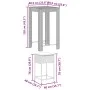 3-piece garden bar set with brown PE rattan cushions by , Garden sets - Ref: Foro24-3261446, Price: 207,48 €, Discount: %