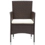 Garten-Esszimmerstühle, 4 Einheiten, braunes synthetisches Rattan von vidaXL, Gartenstühle - Ref: Foro24-310565, Preis: 234,8...