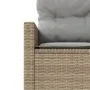 Semicircular garden sofa with table and beige PE rattan cushions by , Outdoor sofas - Ref: Foro24-3318519, Price: 485,92 €, D...