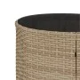 Semicircular garden sofa with table and beige PE rattan cushions by , Outdoor sofas - Ref: Foro24-3318519, Price: 485,92 €, D...