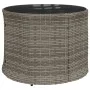 Sofá de jardín semicircular con mesa y cojines ratán PE gris de , Sofás de exterior - Ref: Foro24-3318527, Precio: 466,55 €, ...