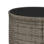 Semicircular garden sofa with table and gray PE rattan cushions by , Outdoor sofas - Ref: Foro24-3318527, Price: 468,85 €, Di...