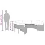 Round garden sofa with black synthetic rattan cushions by , Outdoor sofas - Ref: Foro24-3318531, Price: 615,39 €, Discount: %