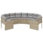 Round garden sofa with beige synthetic rattan cushions by , Outdoor sofas - Ref: Foro24-3318533, Price: 631,80 €, Discount: %