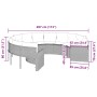 Runder Gartensofa mit beigen Kissen aus synthetischem Rattan. von , Outdoor-Sofas - Ref: Foro24-3318533, Preis: 523,99 €, Rab...