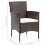 Sillas de comedor para jardín 4 unidades ratán sintético marrón de vidaXL, Sillas de jardín - Ref: Foro24-310565, Precio: 250...