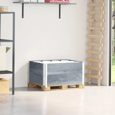 Pallet necklaces 2 units solid gray pine wood 80x60 cm by , Loading platforms and pallets - Ref: Foro24-4010270, Price: 55,50...