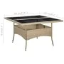 Synthetic rattan and beige glass garden dining table by vidaXL, Garden tables - Ref: Foro24-310555, Price: 136,35 €, Discount: %