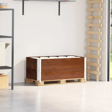 Pallet necklaces 2 units solid pine wood brown 100x50 cm by , Loading platforms and pallets - Ref: Foro24-4010285, Price: 68,...