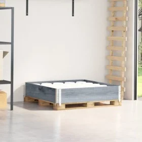 Solid gray pine wood pallet collar 100x100 cm by , Loading platforms and pallets - Ref: Foro24-4010287, Price: 40,89 €, Disco...