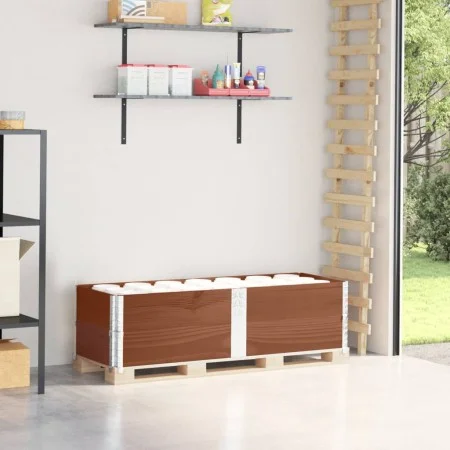 Pallet necklaces 2 units solid pine wood brown 150x50 cm by , Loading platforms and pallets - Ref: Foro24-4010300, Price: 89,...