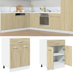Küchenunterschrank mit Schublade aus Eichenholz Sonoma 60x46x81,5 cm von , Küchenschränke - Ref: Foro24-849614, Preis: 81,12 ...