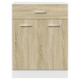 Küchenunterschrank mit Schublade aus Eichenholz Sonoma 60x46x81,5 cm von , Küchenschränke - Ref: Foro24-849614, Preis: 82,45 ...