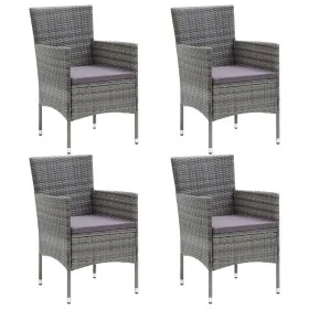 Garden dining chairs 4 units gray synthetic rattan by vidaXL, Garden chairs - Ref: Foro24-310563, Price: 255,52 €, Discount: %