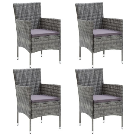 Garden dining chairs 4 units gray synthetic rattan by vidaXL, Garden chairs - Ref: Foro24-310563, Price: 212,15 €, Discount: %