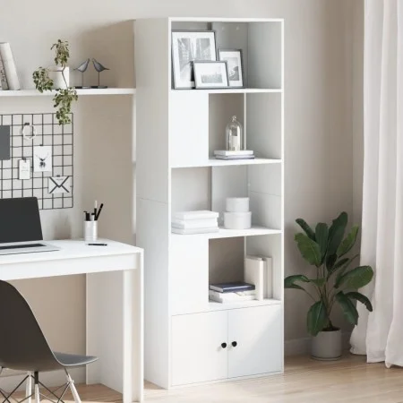 White engineered wood bookshelf 70x36x189 cm by , Bookcases and shelves - Ref: Foro24-3295317, Price: 114,45 €, Discount: %