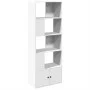 White engineered wood bookshelf 70x36x189 cm by , Bookcases and shelves - Ref: Foro24-3295317, Price: 114,45 €, Discount: %
