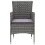 Garten-Esszimmerstühle, 4 Einheiten, graues synthetisches Rattan von vidaXL, Gartenstühle - Ref: Foro24-310563, Preis: 255,04...