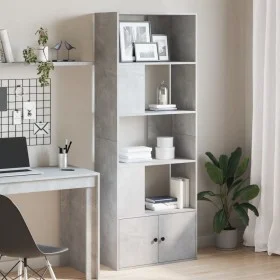 Engineered wood bookshelf in gray concrete 70x36x189 cm by , Bookcases and shelves - Ref: Foro24-3295320, Price: 110,00 €, Di...