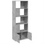 Engineered wood bookshelf in gray concrete 70x36x189 cm by , Bookcases and shelves - Ref: Foro24-3295320, Price: 110,03 €, Di...