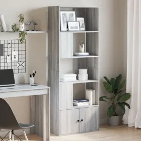 Engineered wood Sonoma gray bookshelf 70x36x189 cm by , Bookcases and shelves - Ref: Foro24-3295322, Price: 133,08 €, Discoun...
