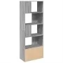 Engineered wood Sonoma gray bookshelf 70x36x189 cm by , Bookcases and shelves - Ref: Foro24-3295322, Price: 133,08 €, Discoun...
