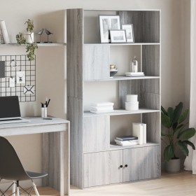 Engineered wood bookshelf in Sonoma gray, 100x36x189 cm by , Bookcases and shelves - Ref: Foro24-3295329, Price: 135,33 €, Di...
