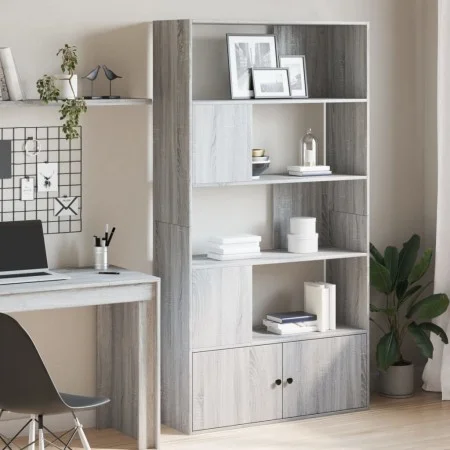 Estantería madera de ingeniería gris Sonoma 100x36x189 cm de , Librerías y estanterías - Ref: Foro24-3295329, Precio: 129,87 ...