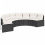 Halbrundes Gartensofa, 2-teilig, aus schwarzem Kunststoffrattan von , Outdoor-Sofas - Ref: Foro24-3262070, Preis: 510,72 €, R...