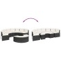 Semicircular garden sofa, 2 pieces, black synthetic rattan by , Outdoor sofas - Ref: Foro24-3262070, Price: 510,72 €, Discoun...