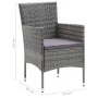 Garten-Esszimmerstühle, 4 Einheiten, graues synthetisches Rattan von vidaXL, Gartenstühle - Ref: Foro24-310563, Preis: 255,04...