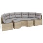Halbrundes Gartensofa, 2-teilig, aus synthetischem Rattan in Beige. von , Outdoor-Sofas - Ref: Foro24-3262072, Preis: 590,75 ...