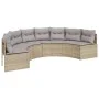 Sofá de jardín semicircular 2 piezas ratán sintético beige de , Sofás de exterior - Ref: Foro24-3262072, Precio: 616,64 €, De...