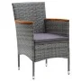 Garten-Esszimmerstühle, 4 Einheiten, graues synthetisches Rattan von vidaXL, Gartenstühle - Ref: Foro24-310567, Preis: 270,98...